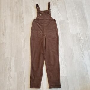 Lucy & Yak Original Corduroy Dungarees in Cocoa Brown